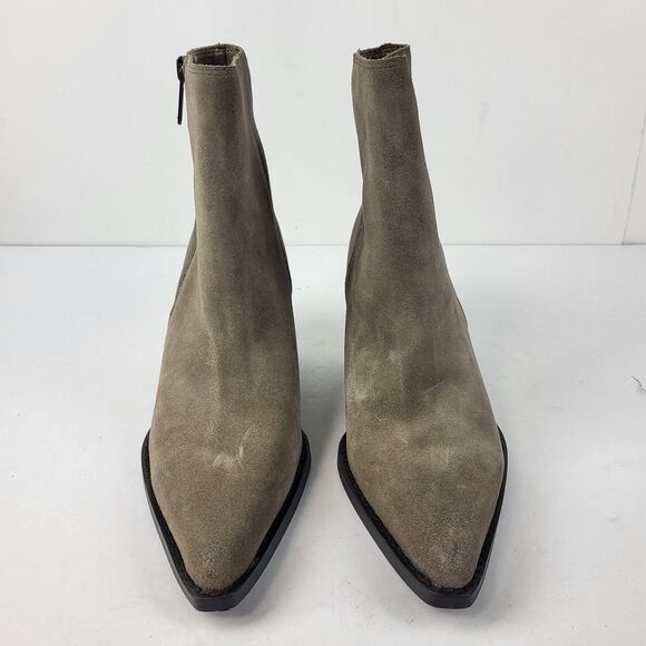 Sam Edelman Jane Desert Olive Suede Ankle Booties Size 8M - Picture 7 of 11